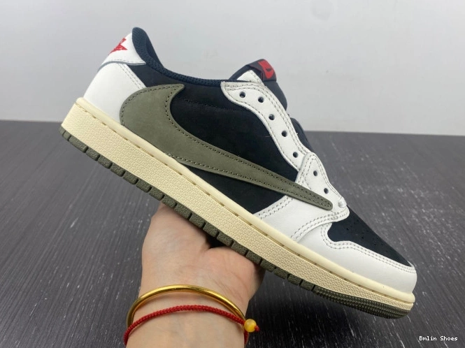 Bmlin Travis Scott Jordan 1 Low x WMNS OG DZ4137-106 Olive Air 0727